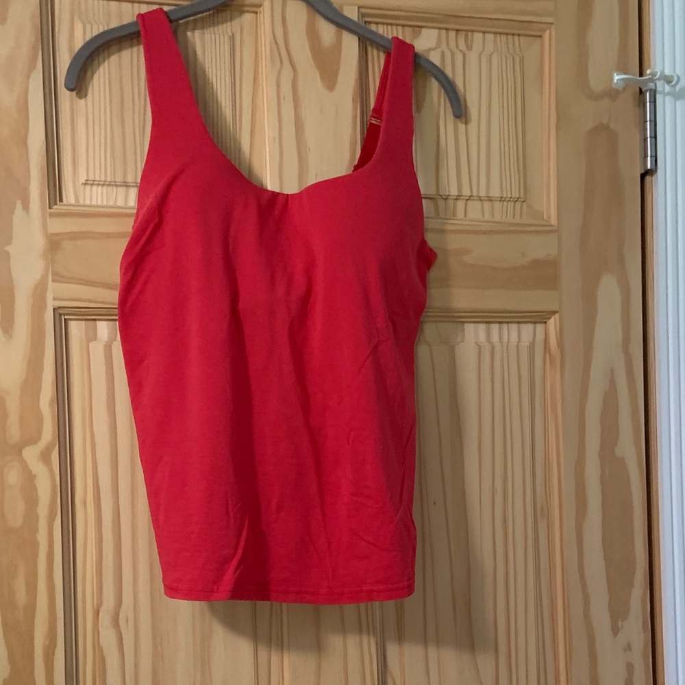 Red Cami/Tank with build in Bra 36D
